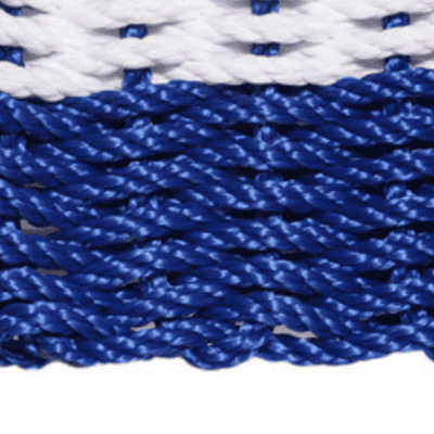 Rope Doormat - Blue & White Shoreline Stripe - Our Boat House