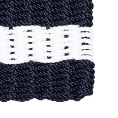 Rope Doormat - Dark Navy & White Shoreline Stripe - coastal inspired home furnishing