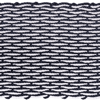Rope Doormat - Dark Navy & White Wave - Our Boat House