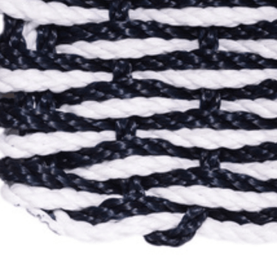 Rope Doormat - Dark Navy & White Wave - Our Boat House