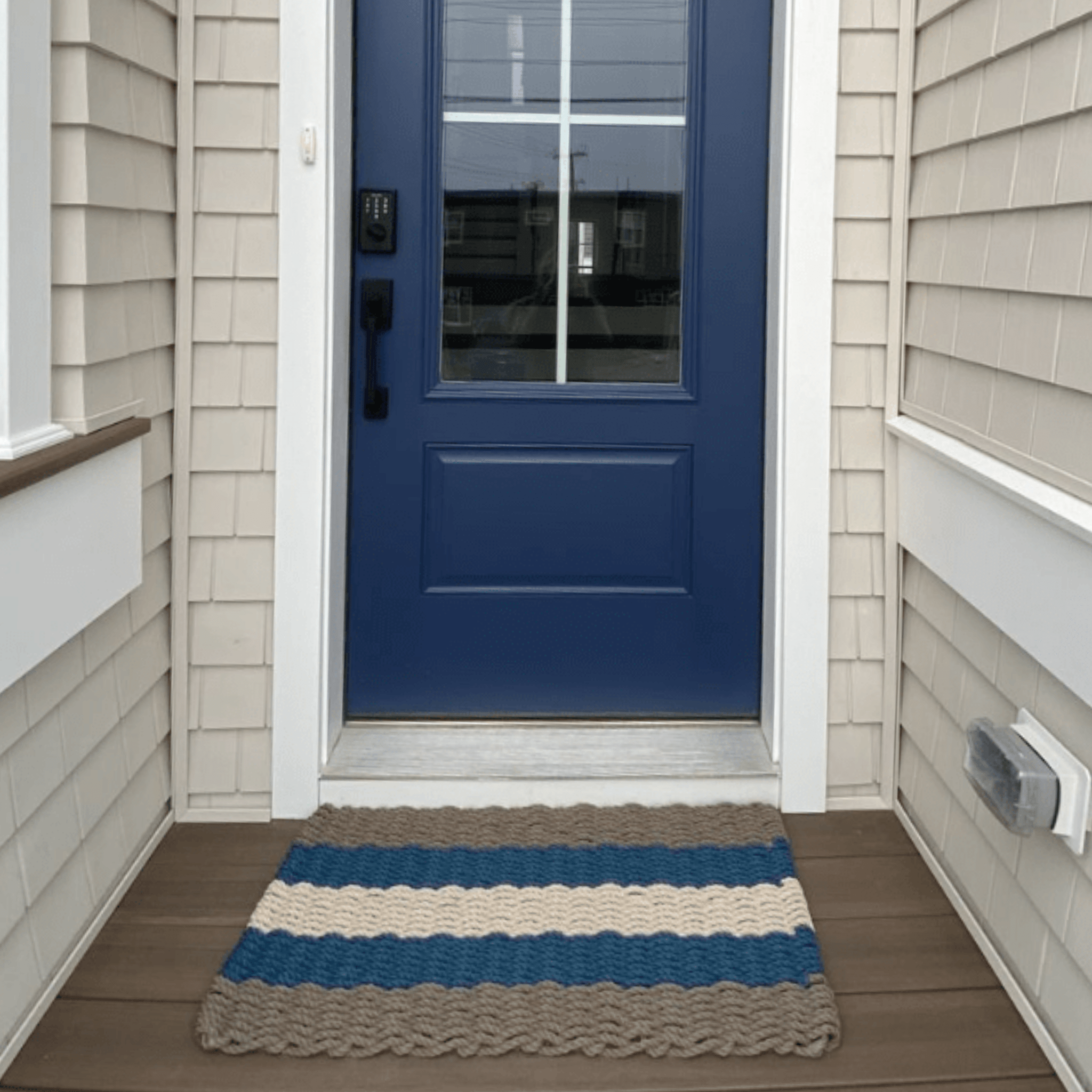Rope Doormat - Kiawah Shoreline Stripe - Our Boat House