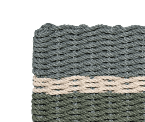 Rope Doormat - Seaglass Coastal Stripe - Our Boat House