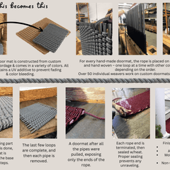 Rope Doormat - True Red Solid 30