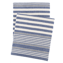 Rugby Stripe Denim Throw - Our Boat House