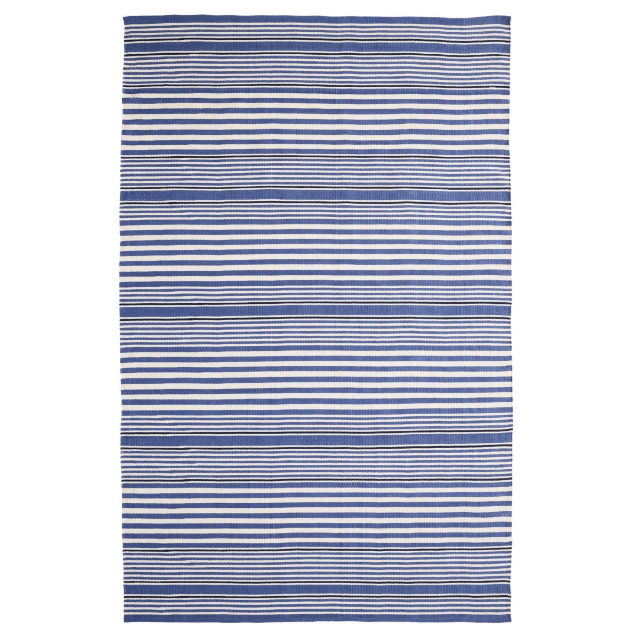 Rugby Stripe Indoor/Outdoor Rug - Denim Blue - Our Boat House