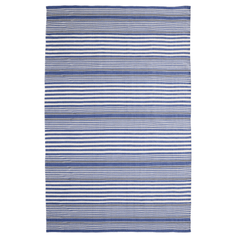 Rugby Stripe Indoor/Outdoor Rug - Denim Blue - Our Boat House