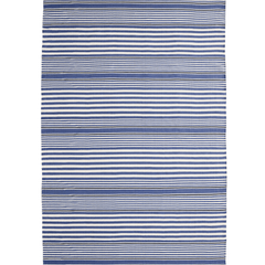 Rugby Stripe Indoor/Outdoor Rug - Denim Blue - Our Boat House