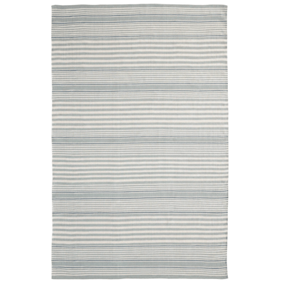 Rugby Stripe Indoor/Outdoor Rug - Light Blue - Our Boat House