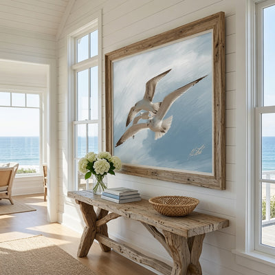 Seagull Giclee Framed - Our Boat House