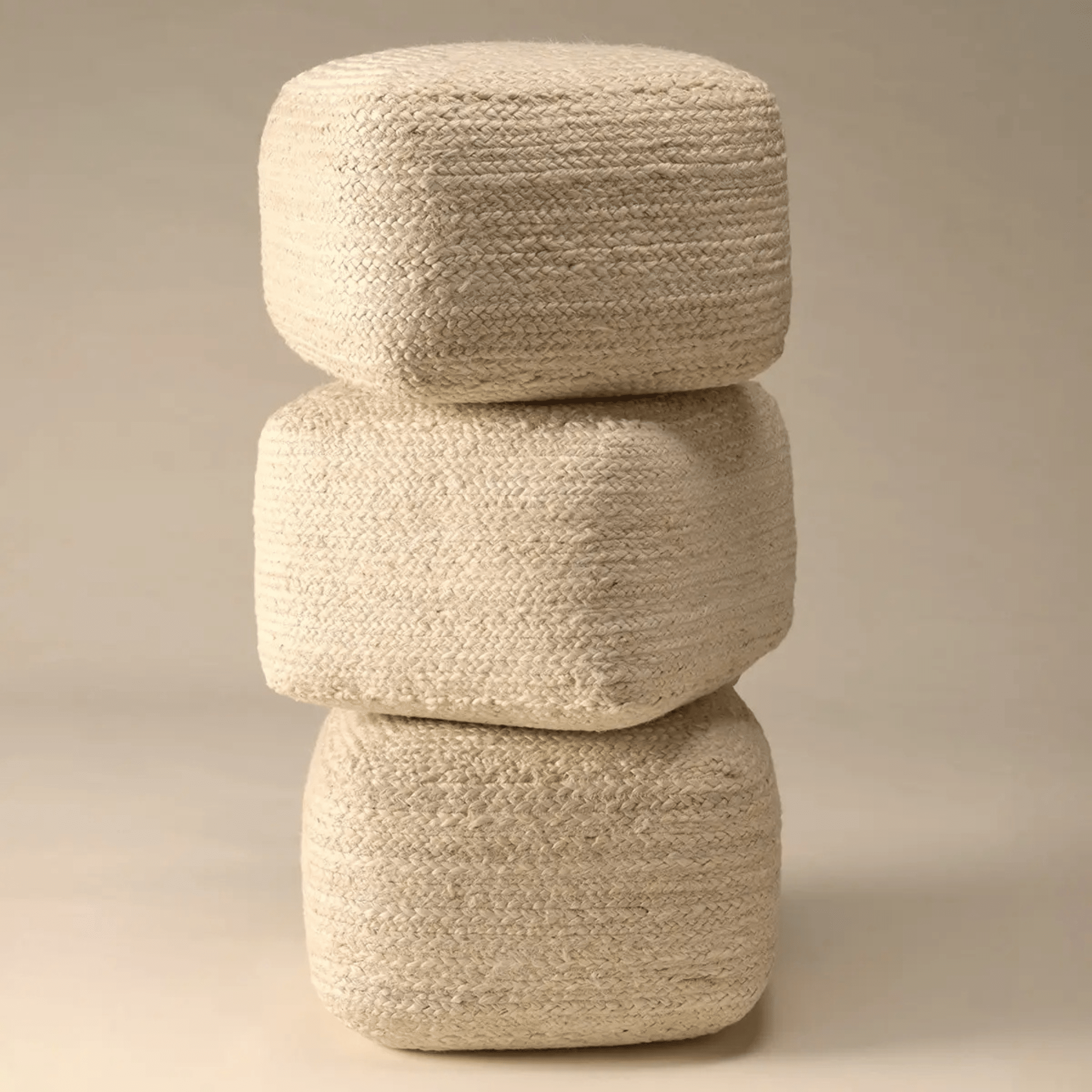 Sabal Jute Square Pouf - Our Boat House