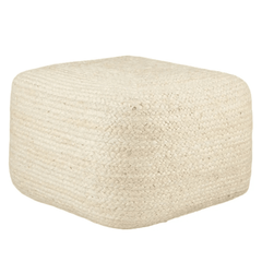 Sabal Jute Square Pouf - Our Boat House