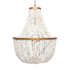 Sadie White Shell Chandelier - Two Finishes - Our Boat House