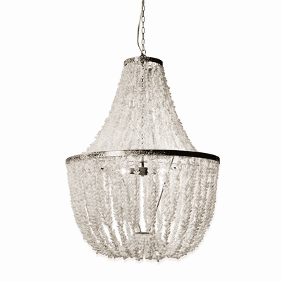Sadie White Shell Chandelier - Two Finishes - Our Boat House