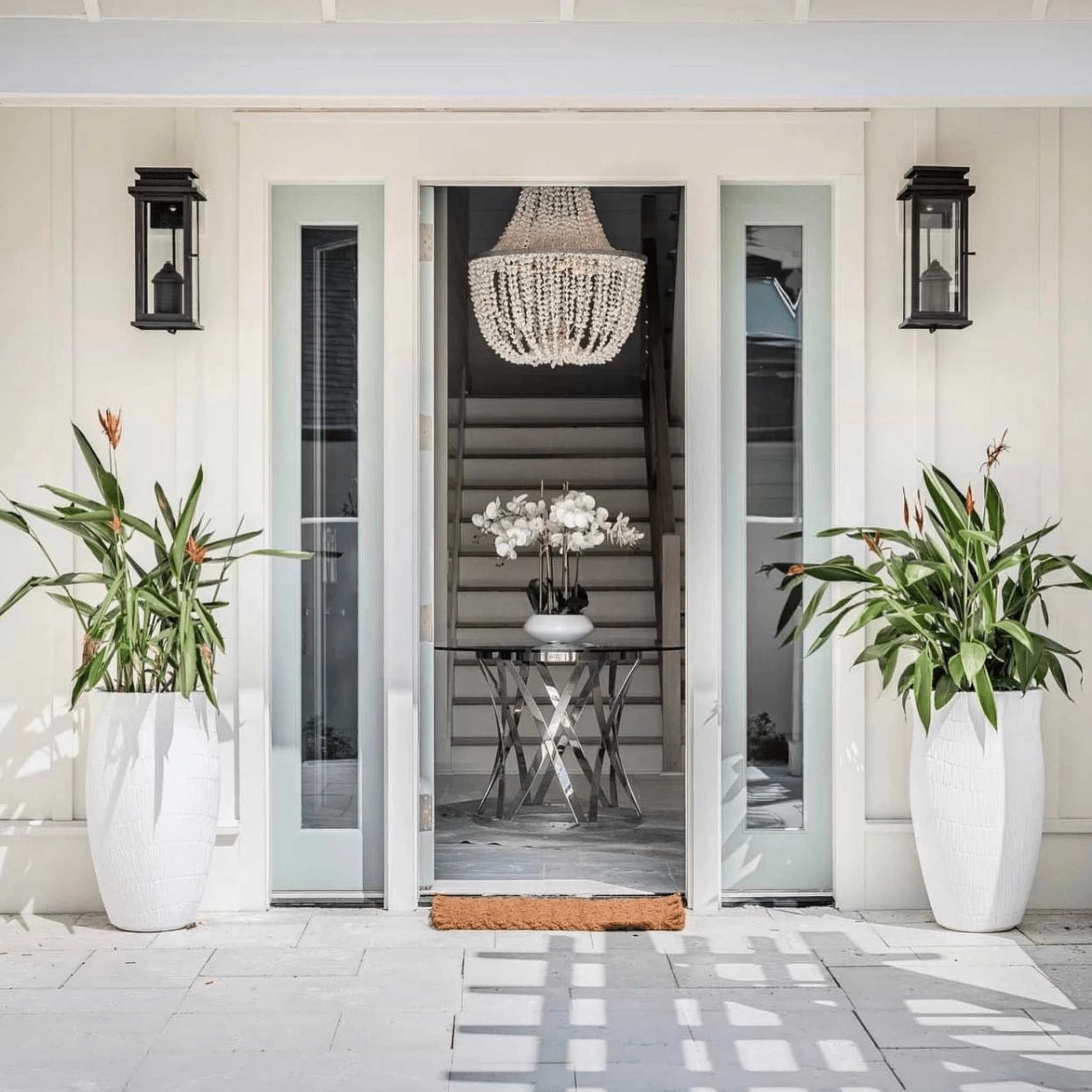 Sadie White Shell Chandelier - Two Finishes - Our Boat House