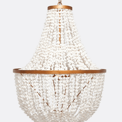 Sadie White Shell Chandelier - Two Finishes - Our Boat House