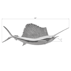 Sail Fish Wall Sculpture - Our Boat House