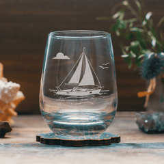 Sailboat Glassware Set of Six - 4 Styles - Our Boat House