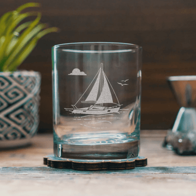 Sailboat Glassware Set of Six - 4 Styles - Our Boat House