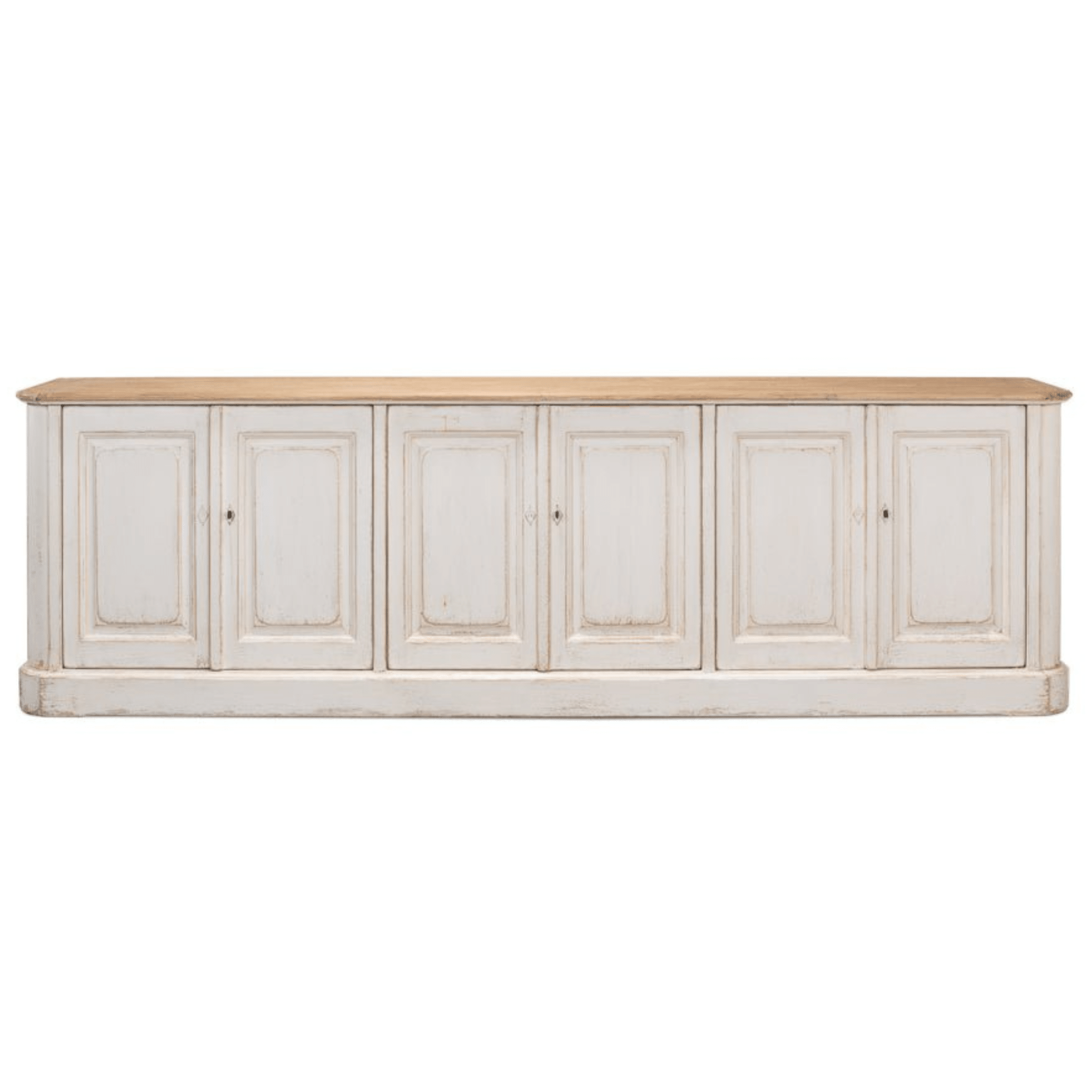 Saint Maarten Whitewash Six-Door Sideboard - Our Boat House