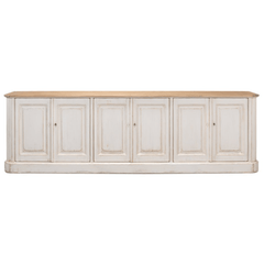 Saint Maarten Whitewash Six-Door Sideboard - Our Boat House