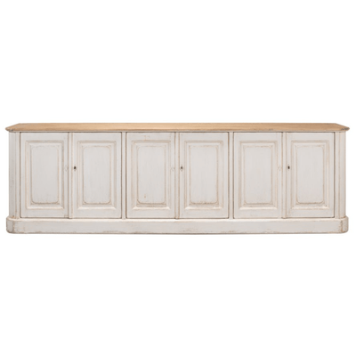 Saint Maarten Whitewash Six-Door Sideboard - Our Boat House