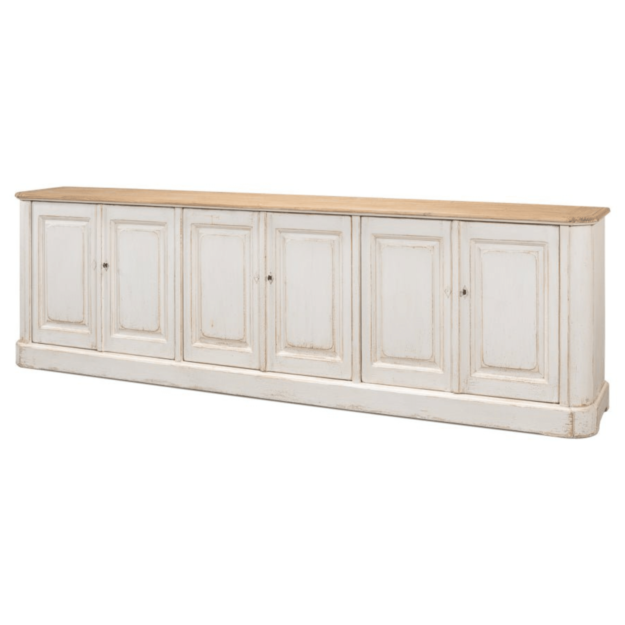 Saint Maarten Whitewash Six-Door Sideboard - Our Boat House