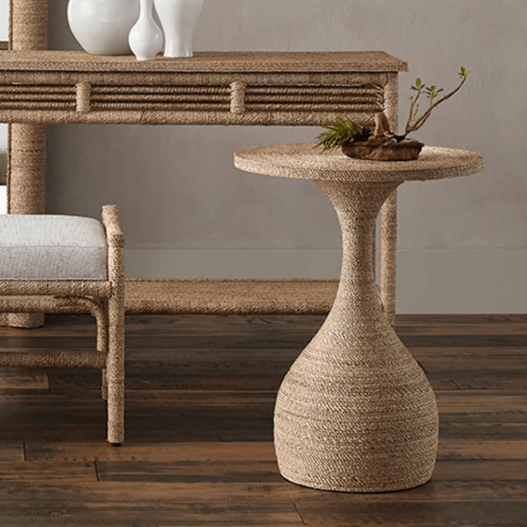 Sala Abaca Rope Side Table - Our Boat House