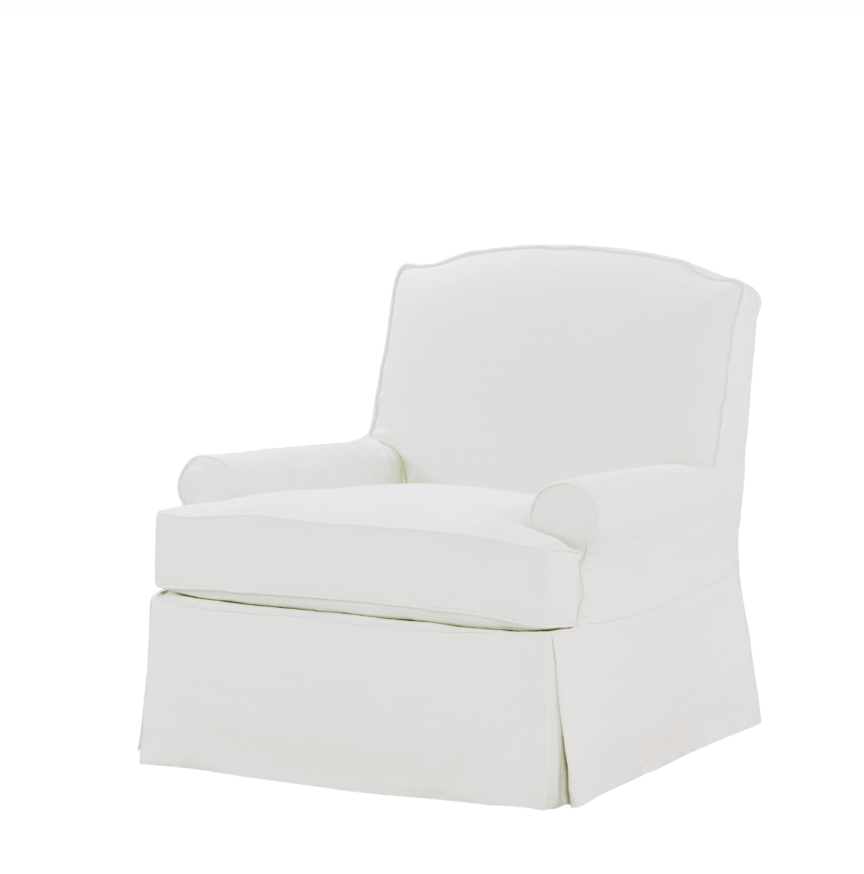 Santa Clara Slipcovered Swivel Chair - Our Boat House