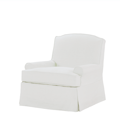 Santa Clara Slipcovered Swivel Chair - Our Boat House