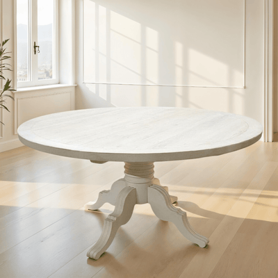 Santa Rosa Whitewash Dining Table - Our Boat House