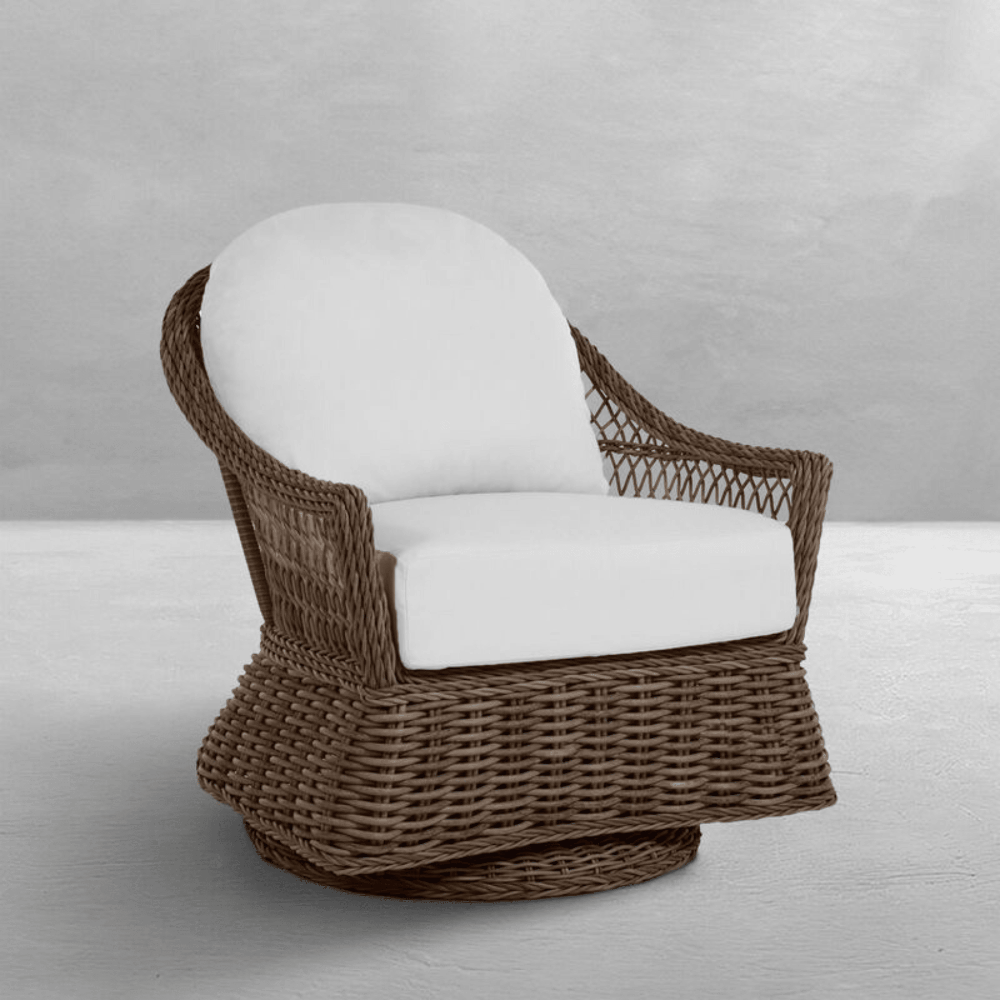 Sarasota Outdoor Wicker Swivel Glider - Raffia - Our Boat House