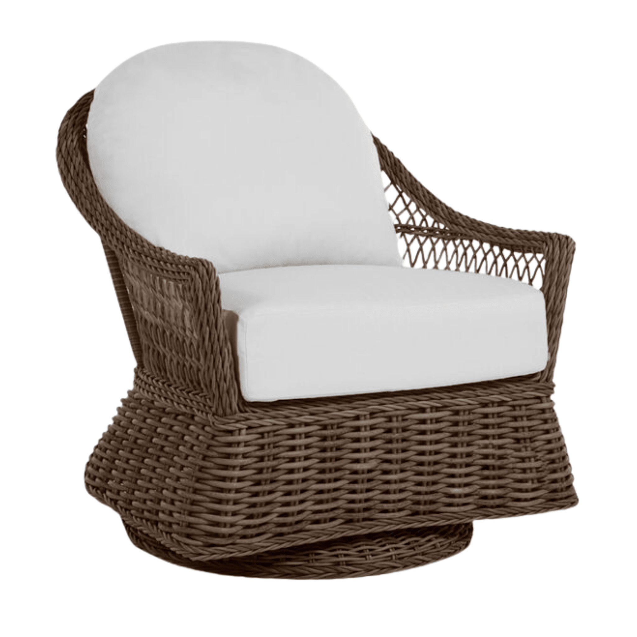 Sarasota Outdoor Wicker Swivel Glider - Raffia - Our Boat House