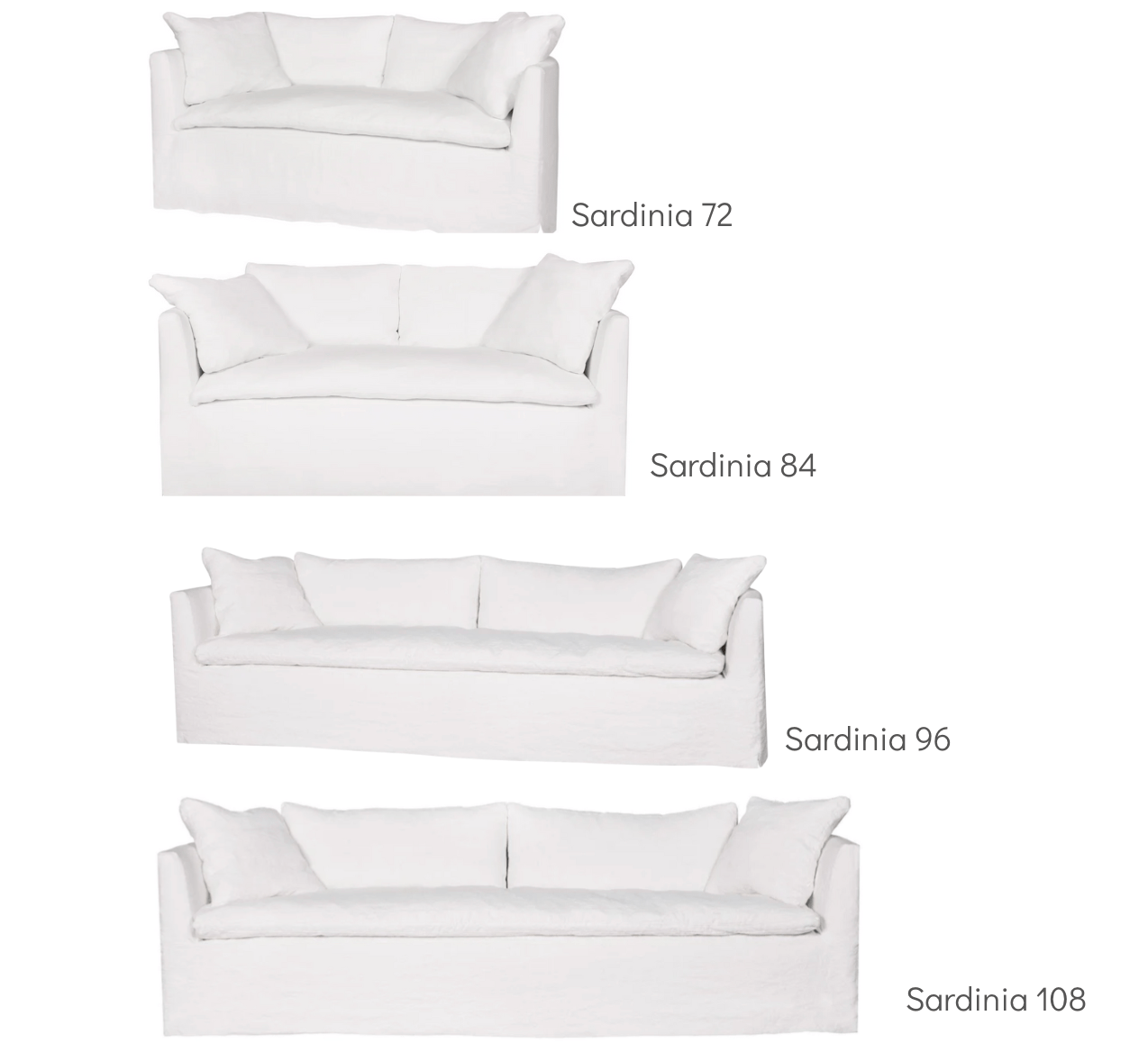 Sardinia Slipcovered Curved Sofa - Our Boat House