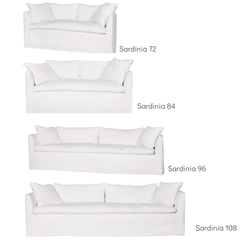 Sardinia Slipcovered Curved Sofa - Our Boat House