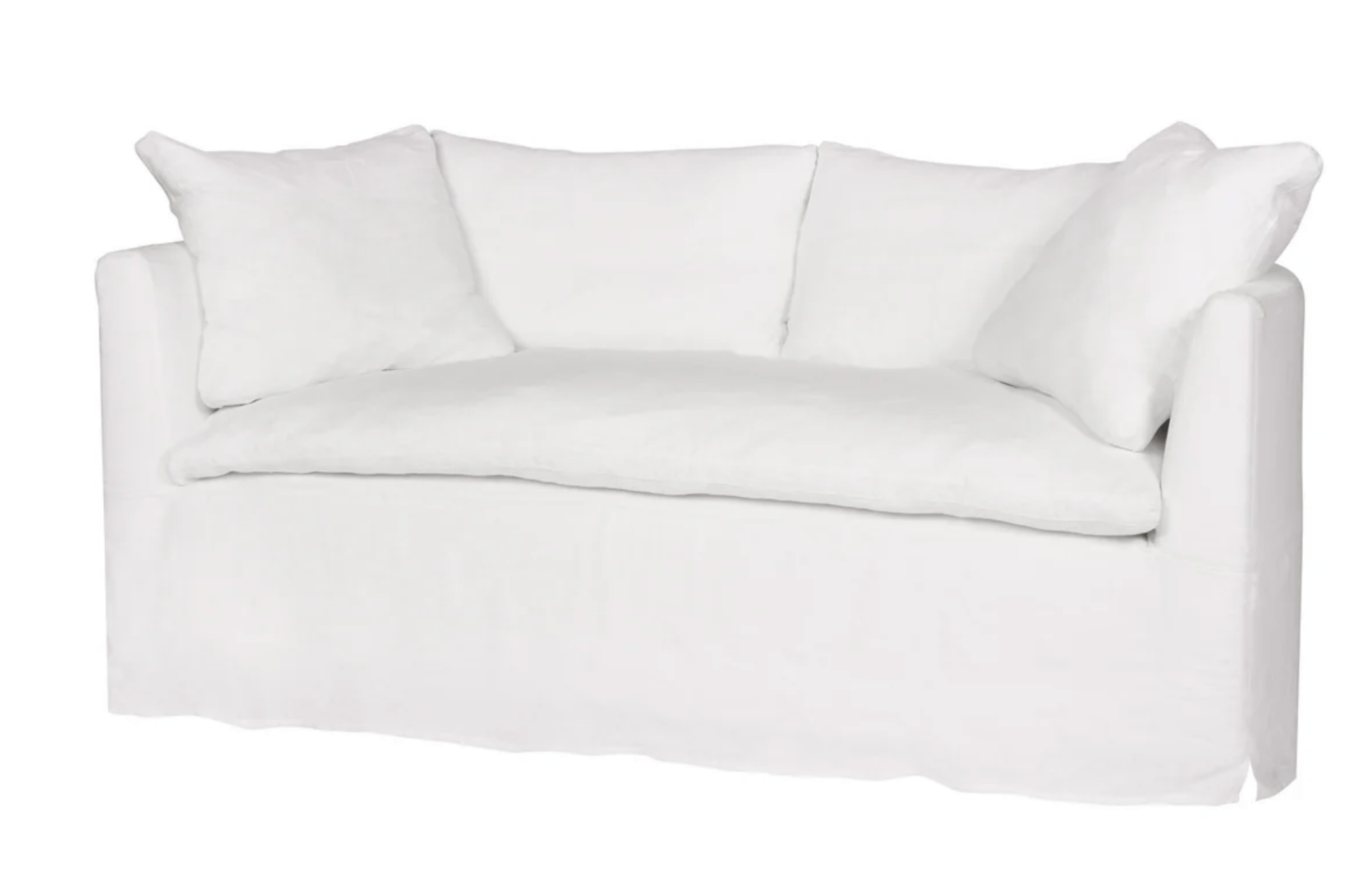 Sardinia Slipcovered Curved Sofa - Our Boat House