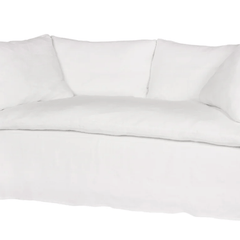 Sardinia Slipcovered Curved Sofa - Our Boat House