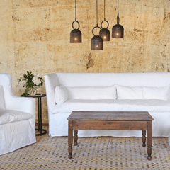 Sardinia Slipcovered Swivel Chair - Our Boat House