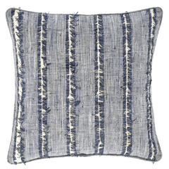 Sawyer Indoor/Outdoor Decorative Pillow Cover - Indigo Blue Stripe - Our Boat House