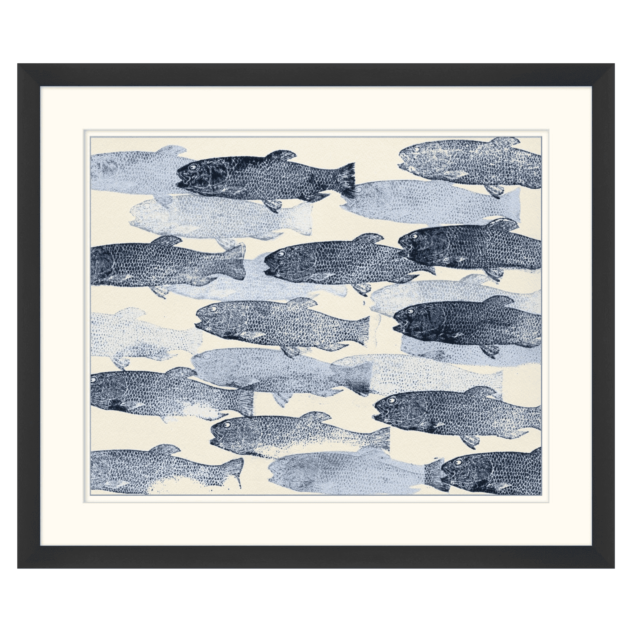 School of Fish in Blue- Framed Art - Our Boat House