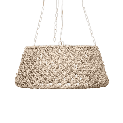 Sea Folly Woven Abaca Chandelier - Our Boat House