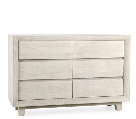 Seaside Whitewash 6 - Drawer Dresser - Our Boat House