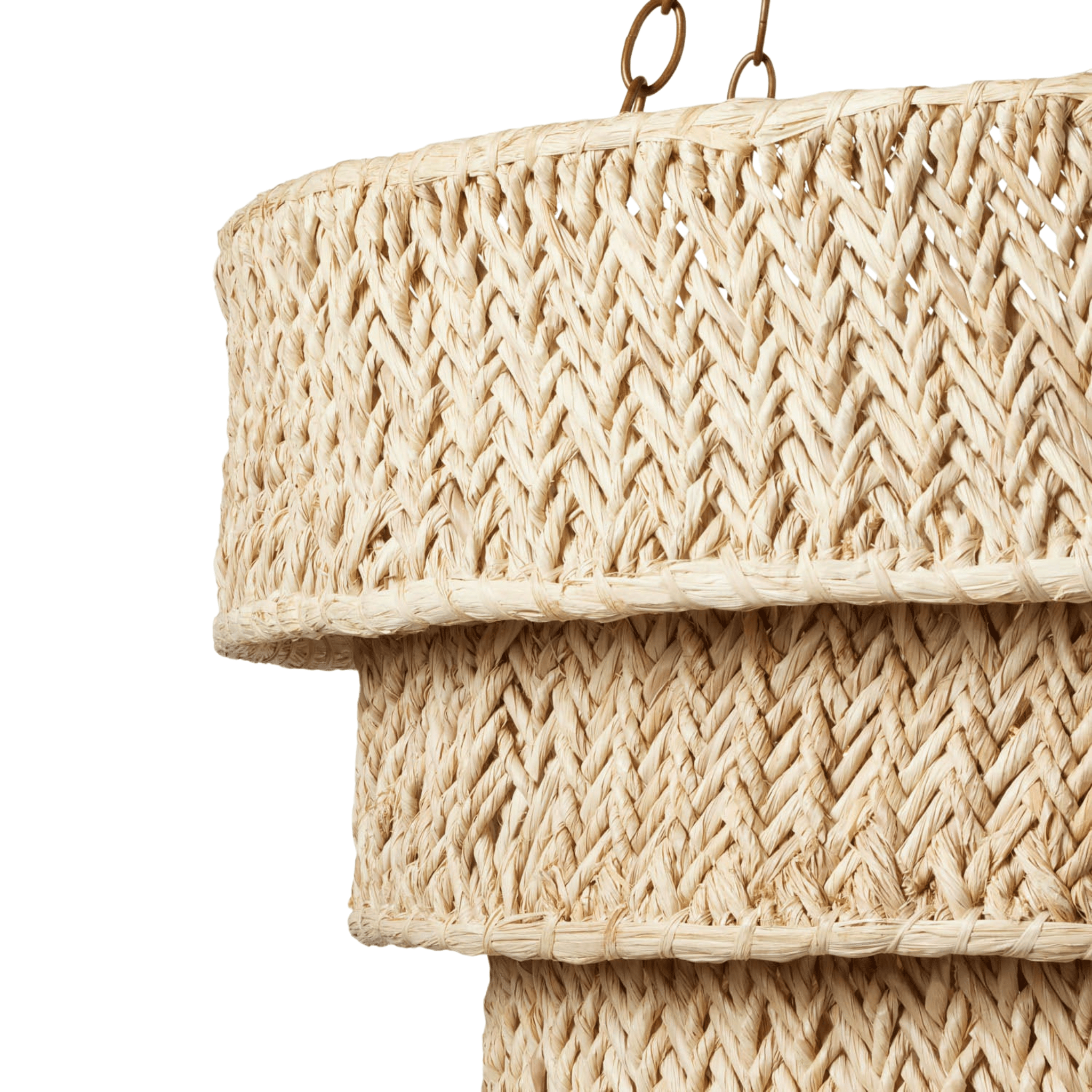 Serafina Raffia Chandelier - Our Boat House
