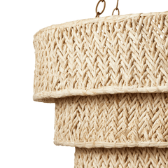 Serafina Raffia Chandelier - Our Boat House