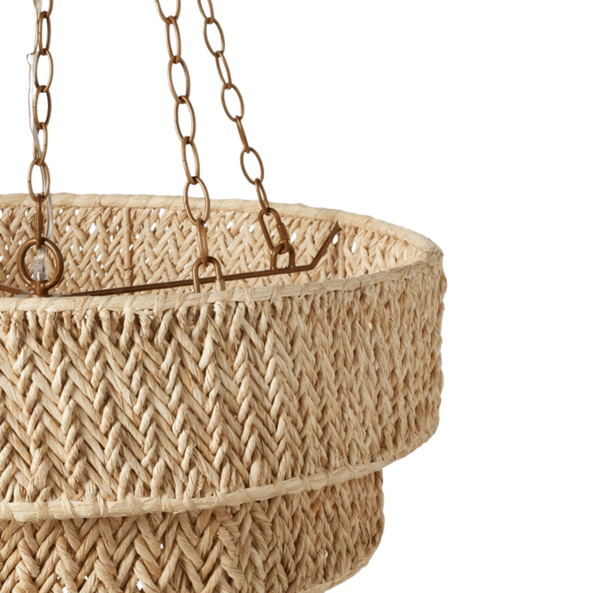 Serafina Raffia Chandelier - Our Boat House