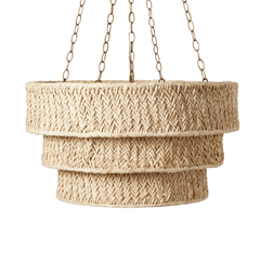 Serafina Raffia Chandelier - Our Boat House