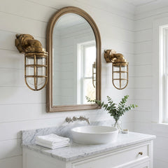 Ship Passageway Lights - 90 Degrees in Brass Finish - Our Boat House
