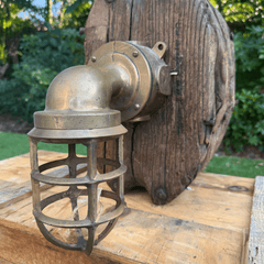 Ship Passageway Lights - 90 Degrees in Weathered Brass Finish - 1 available - Our Boat House