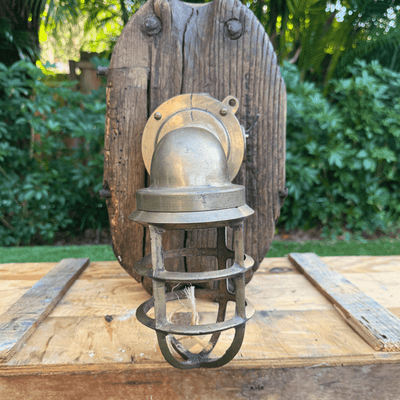 Ship Passageway Lights - 90 Degrees in Weathered Brass Finish - 1 available - Our Boat House