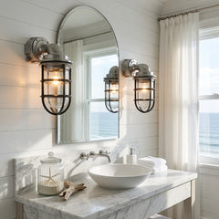 Ship's Passageway Light - 90-Degrees in Aluminum Finish - Our Boat House
