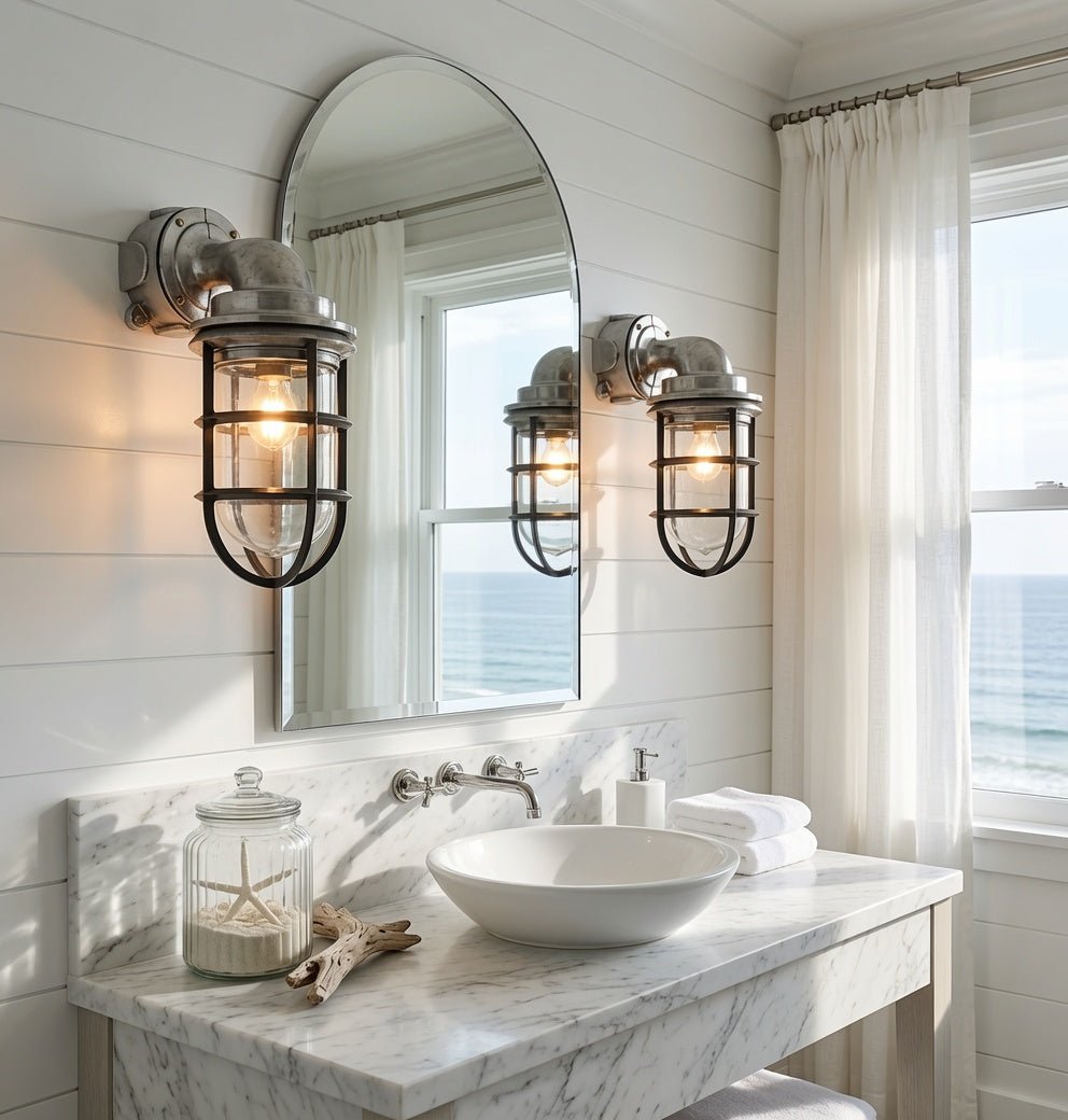 Ship's Passageway Light - 90-Degrees in Aluminum Finish - Our Boat House
